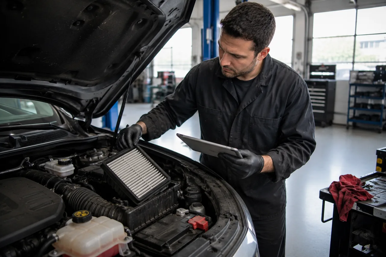 Vehicle diagnostics at Big O Tires Vernon